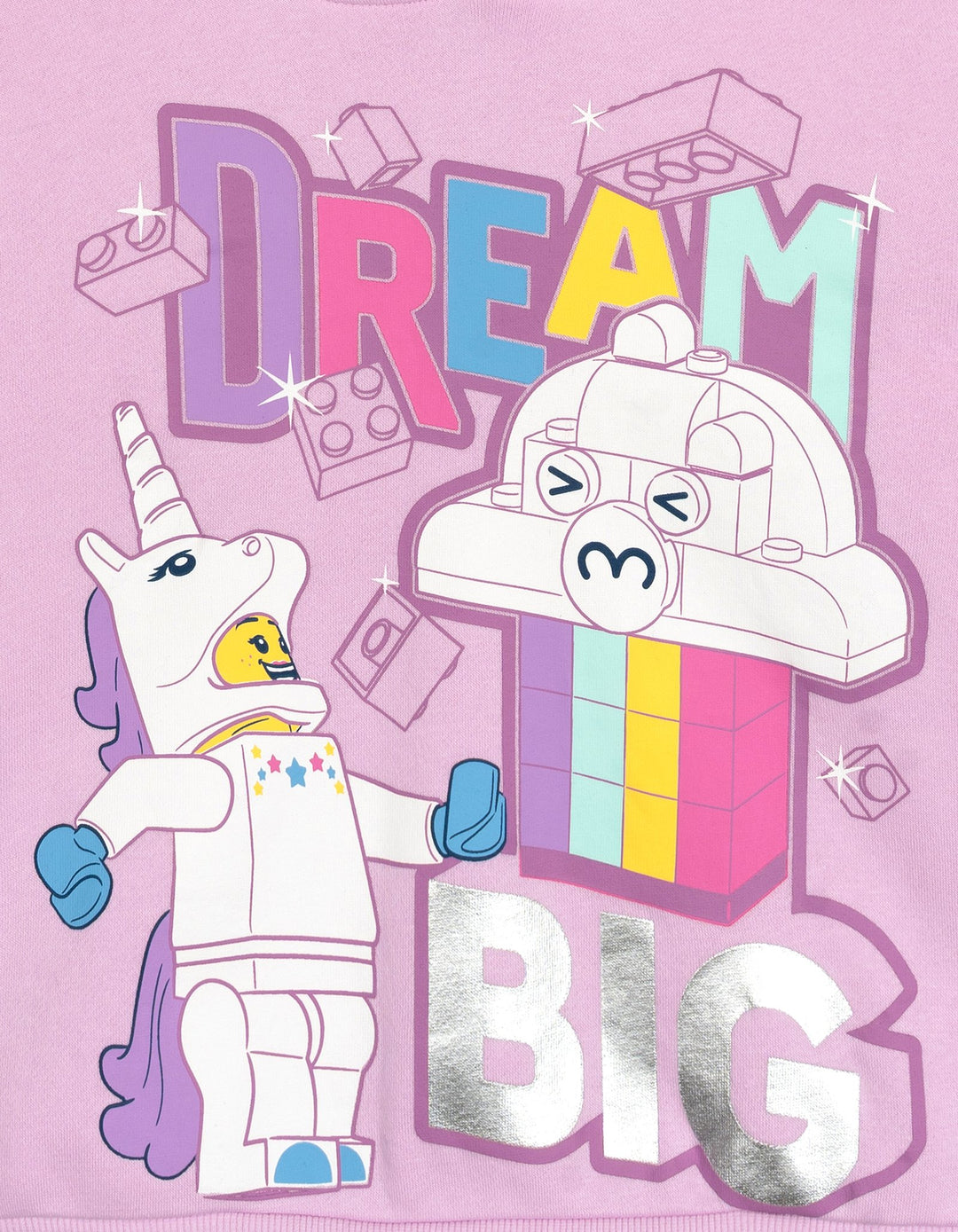 LEGO Girls' Fleece Hoodie and Leggings Set Light Pink Unicorn