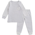 Cozeeme Boys' Loungewear 2-Piece Tee and Pants Set Heather Gray Stripe