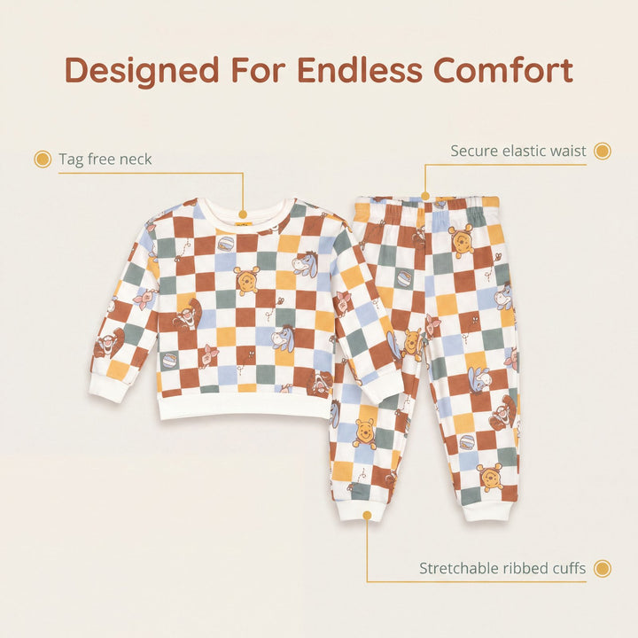 Disney Winnie the Pooh Fleece 2-Piece Sweatshirt and Pants Set Tusk Multicolor