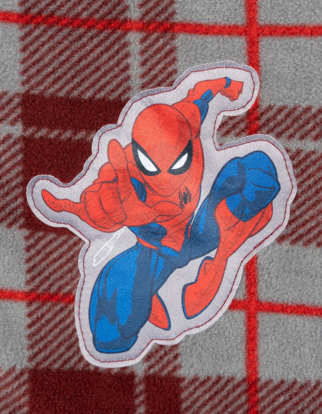 Marvel Spider-Man Boys' Fleece Hooded Shirt Jacket Grey Teal