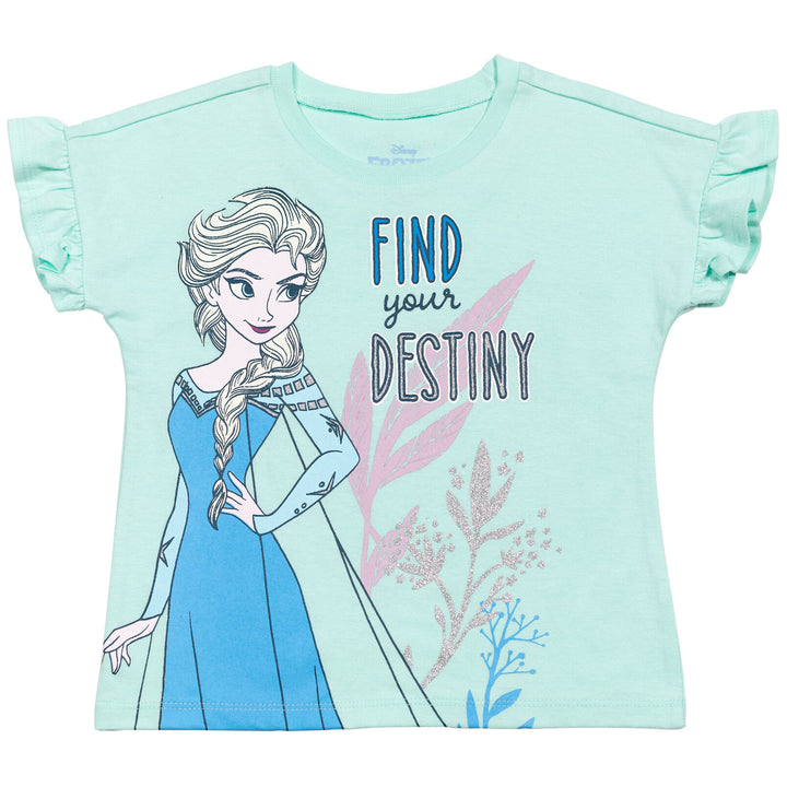 Frozen 3 Pack Ruffle Graphic T-Shirt