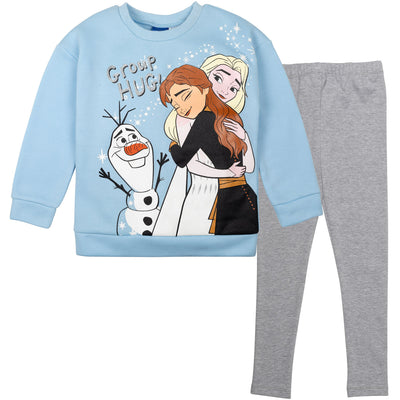 Disney 3-Piece Frozen Leggings Set for Girls with Elsa Shirt and