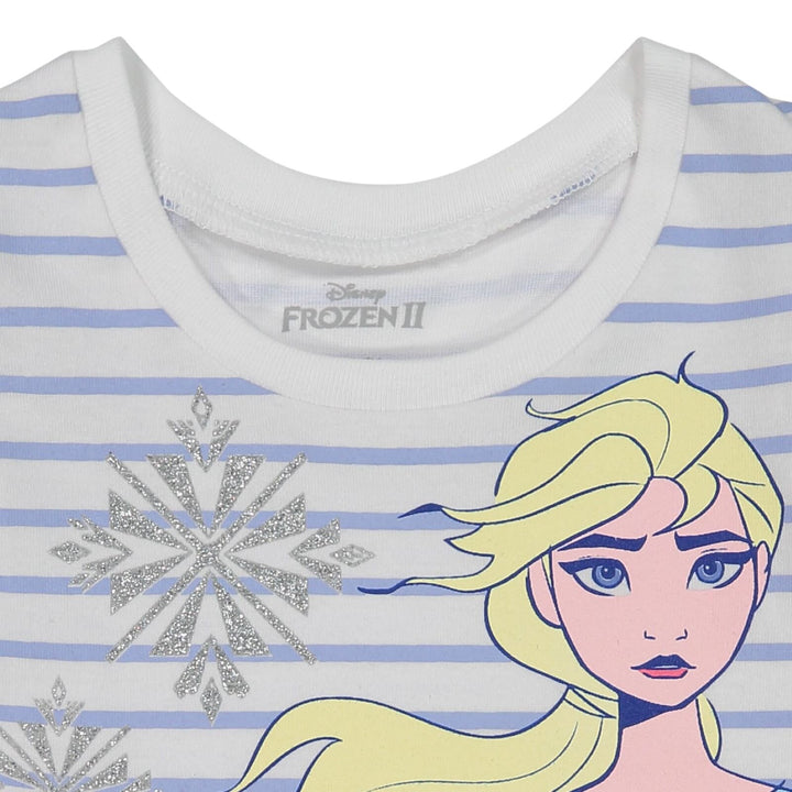 Frozen Elsa Sleeveless Graphic T-Shirt & Shorts Set