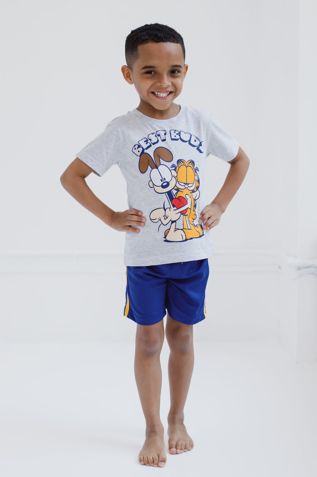 Garfield T-Shirt and Mesh Shorts Outfit Set