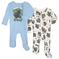 Godzilla 2 Pack Sleep N' Play Coveralls 2-Way Zip