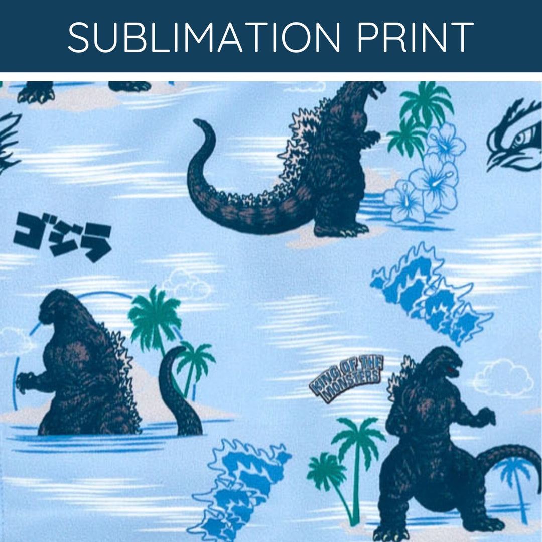 godzilla dress shirt Godzilla Boys Matching Family Hawaiian Button Down Dress Shirt