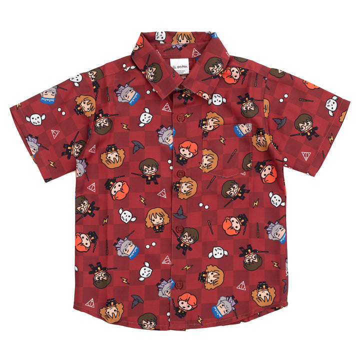 Harry Potter Hawaiian Button Down Dress Shirt