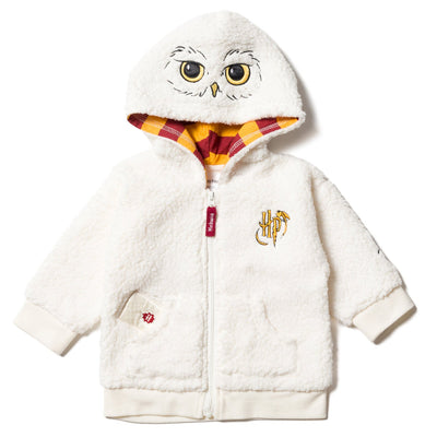 Harry Potter Hedwig Fleece Zip Up Costume Hoodie - imagikids
