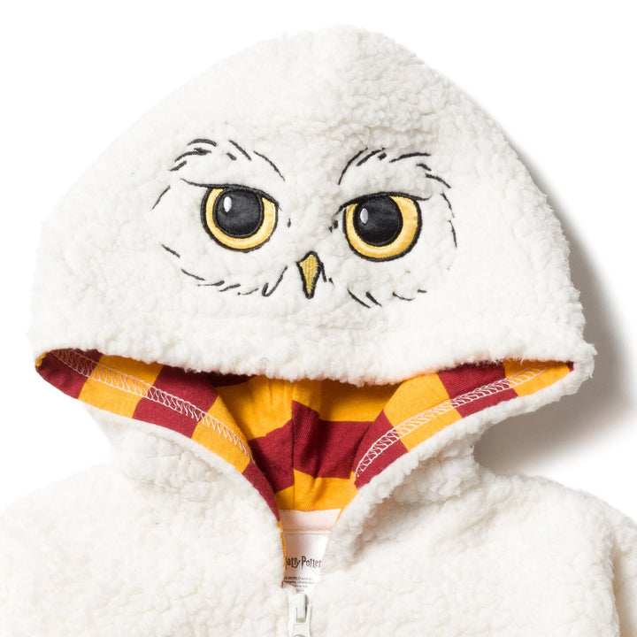 Harry Potter Hedwig Fleece Zip Up Costume Hoodie - imagikids