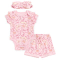 Harry Potter Hedwig Ribbed Bodysuit, Shorts and Headband 3 Piece Outfit Set