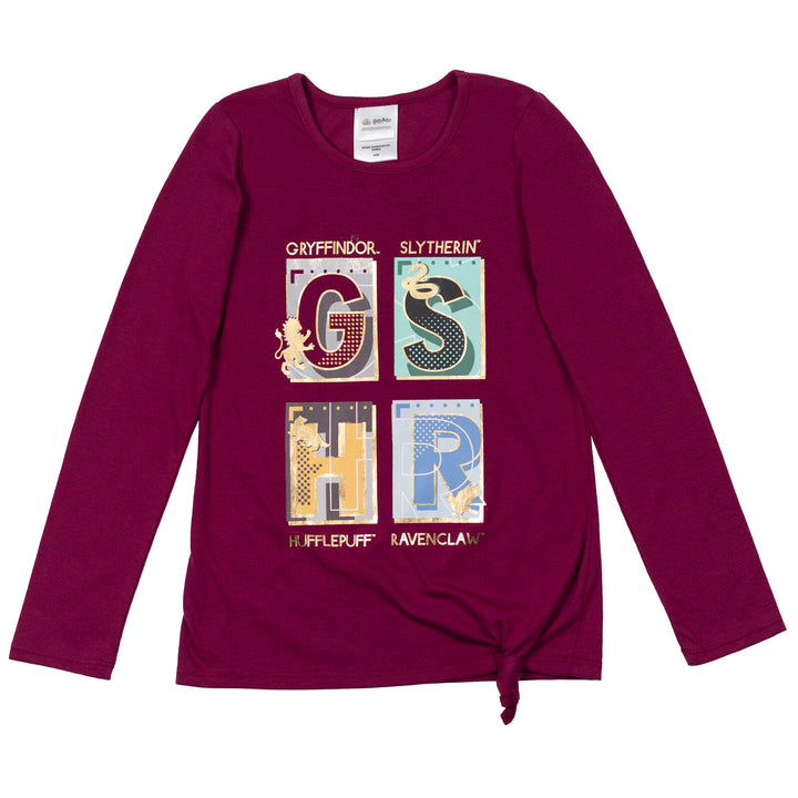 Hogwarts Long Sleeve Graphic T-Shirt & Leggings Set