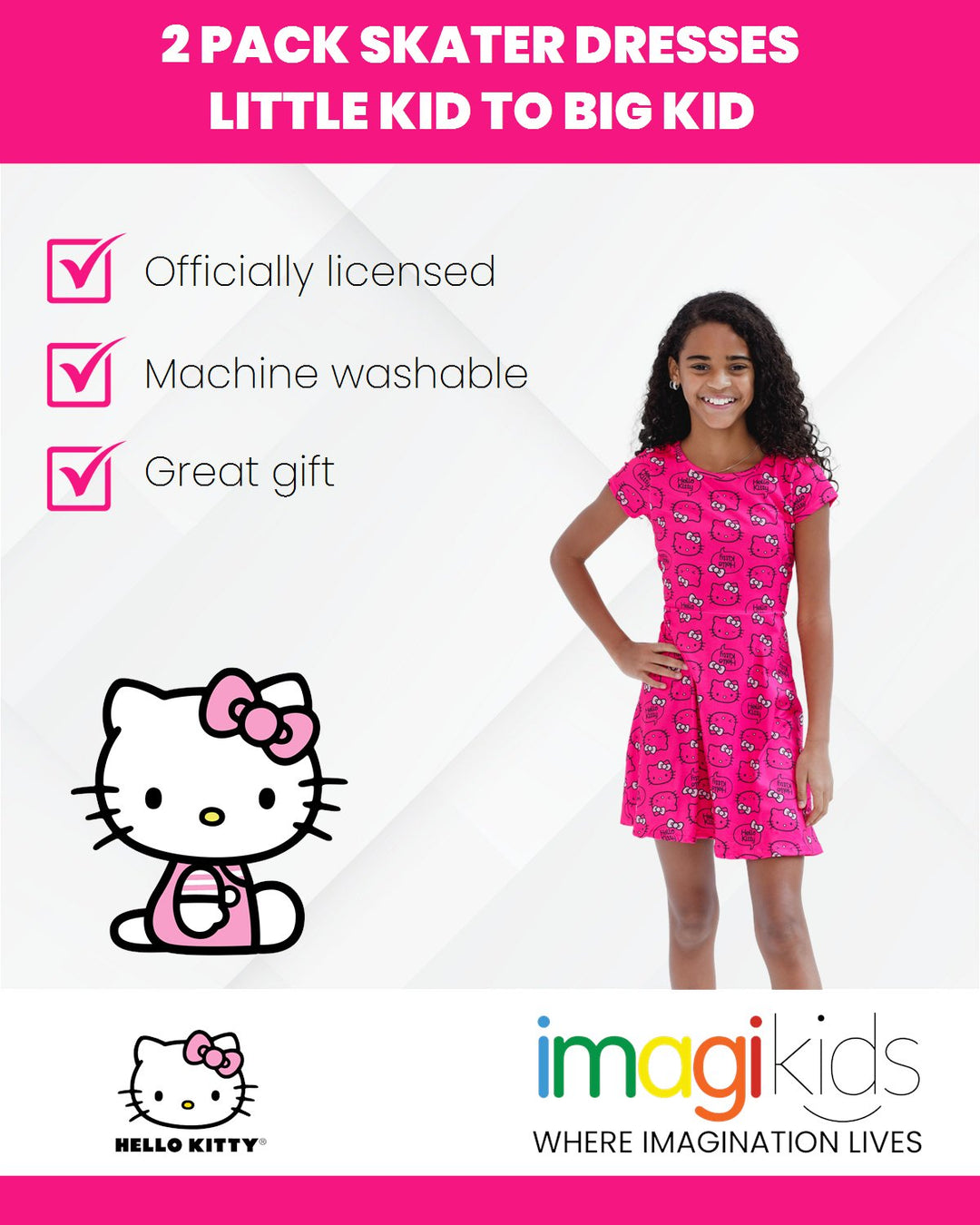 Hello Kitty 2 Pack Skater Dresses - imagikids