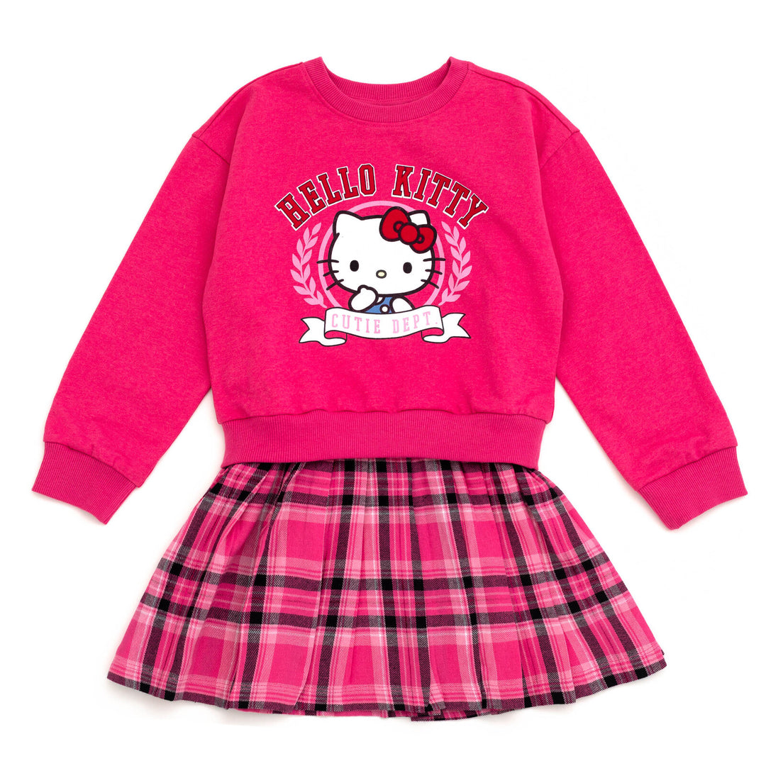 Hello Kitty Fleece Flannel Oversized Dress Plaid Toddler to Big Kid Hello Kitty Fleece Flannel Oversized Dress Plaid Toddler to Big Kid