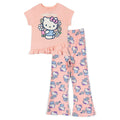 Hello Kitty Girls Crossover T-Shirt and Flare Leggings Outfit Set Toddler to Big Kid
