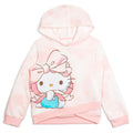Hello Kitty Girls French Terry Pullover Crossover Hoodie Toddler to Big Kid