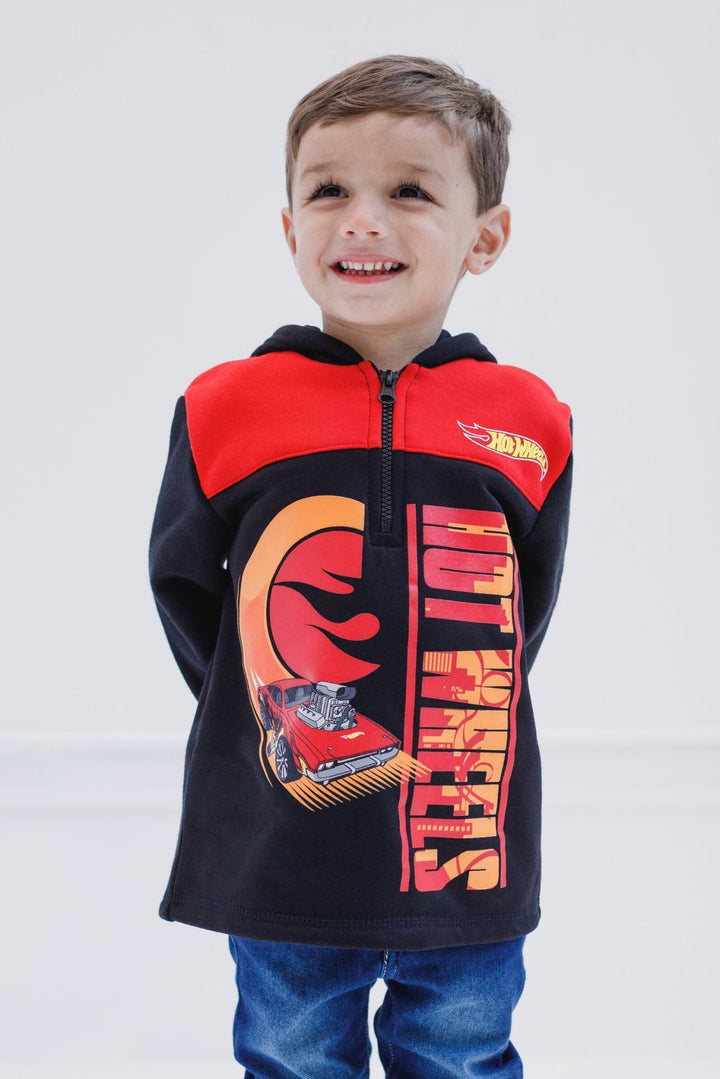 Hot Wheels Fleece Half Zip Hoodie - imagikids