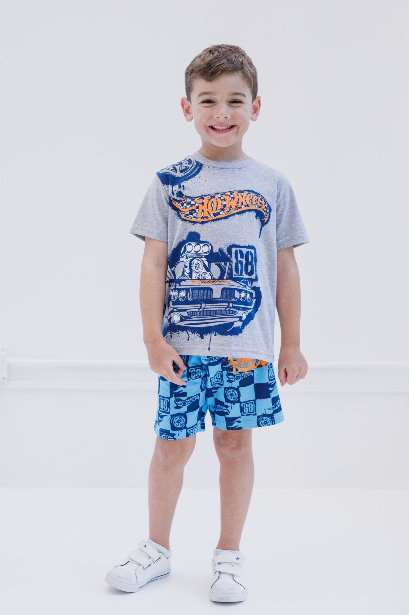 Hot Wheels T-Shirt and French Terry Shorts Outfit Set - imagikids