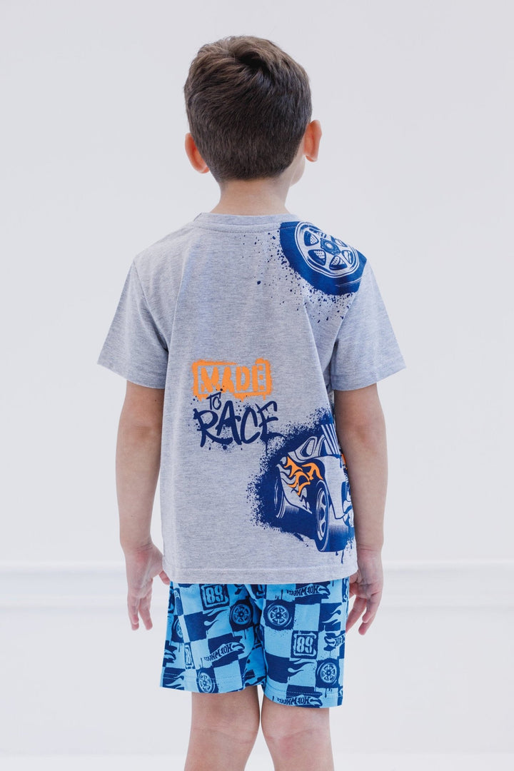 Hot Wheels T-Shirt and French Terry Shorts Outfit Set - imagikids