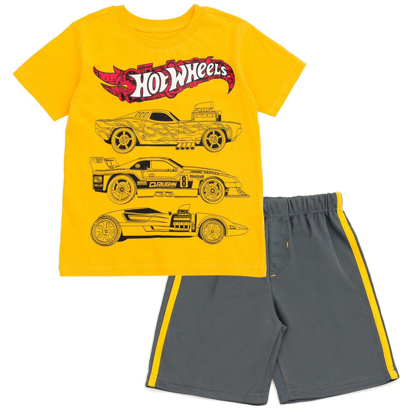 Hot Wheels T-Shirt and Mesh Shorts Outfit Set - imagikids