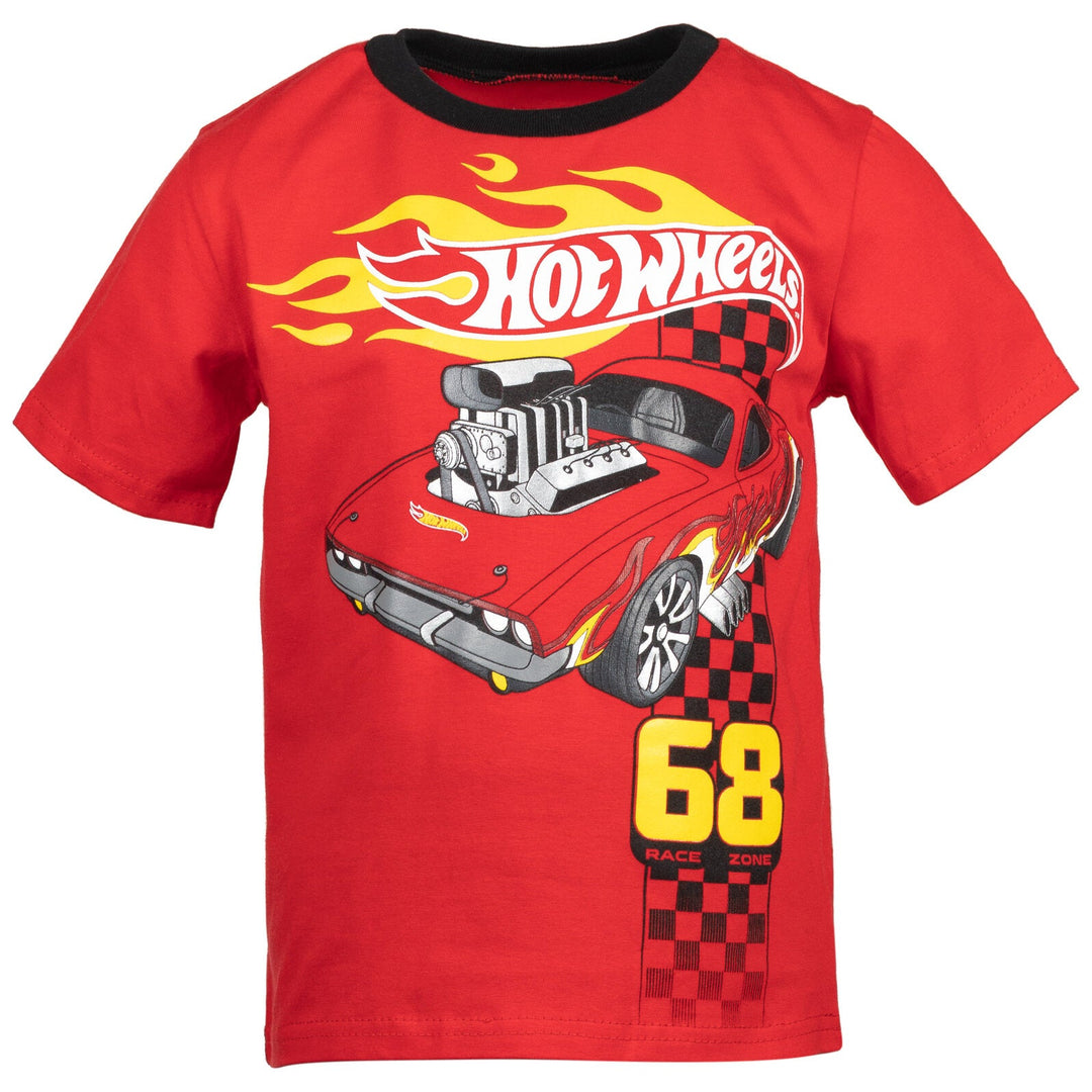 Hot Wheels T-Shirt and Mesh Shorts Outfit Set - imagikids