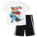 Hot Wheels T-Shirt and Mesh Shorts Outfit Set