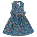 imagikids Rainbow Girls Chambray Button Down Sleeveless Dress