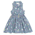imagikids Unicorn Girls Chambray Button Down Sleeveless Dress