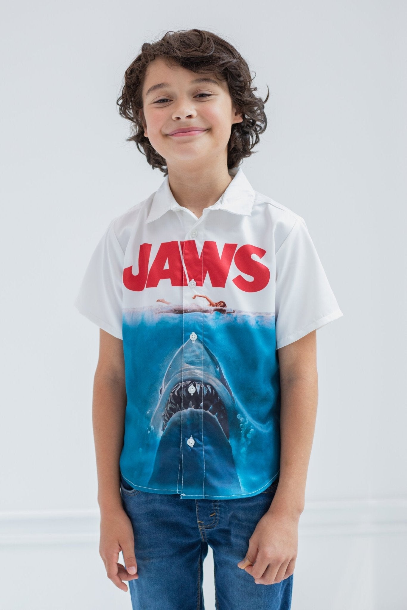 JAWS Hawaiian Button Down Dress Shirt - imagikids