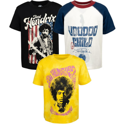 Jimi Hendrix 3 Pack Graphic T-Shirts - imagikids