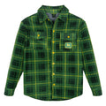 John Deere Flannel Plaid Shacket with Fleece Lining