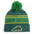 John Deere Tractor Pom Pom Beanie Winter Hat Youth to Toddler