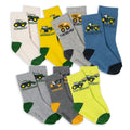 John Deere Truck 7 Pack Non-Slip Grip Crew Socks