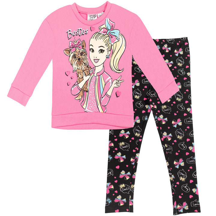 Conjunto de conjunto de sudadera y leggings de forro polar de JoJo Siwa