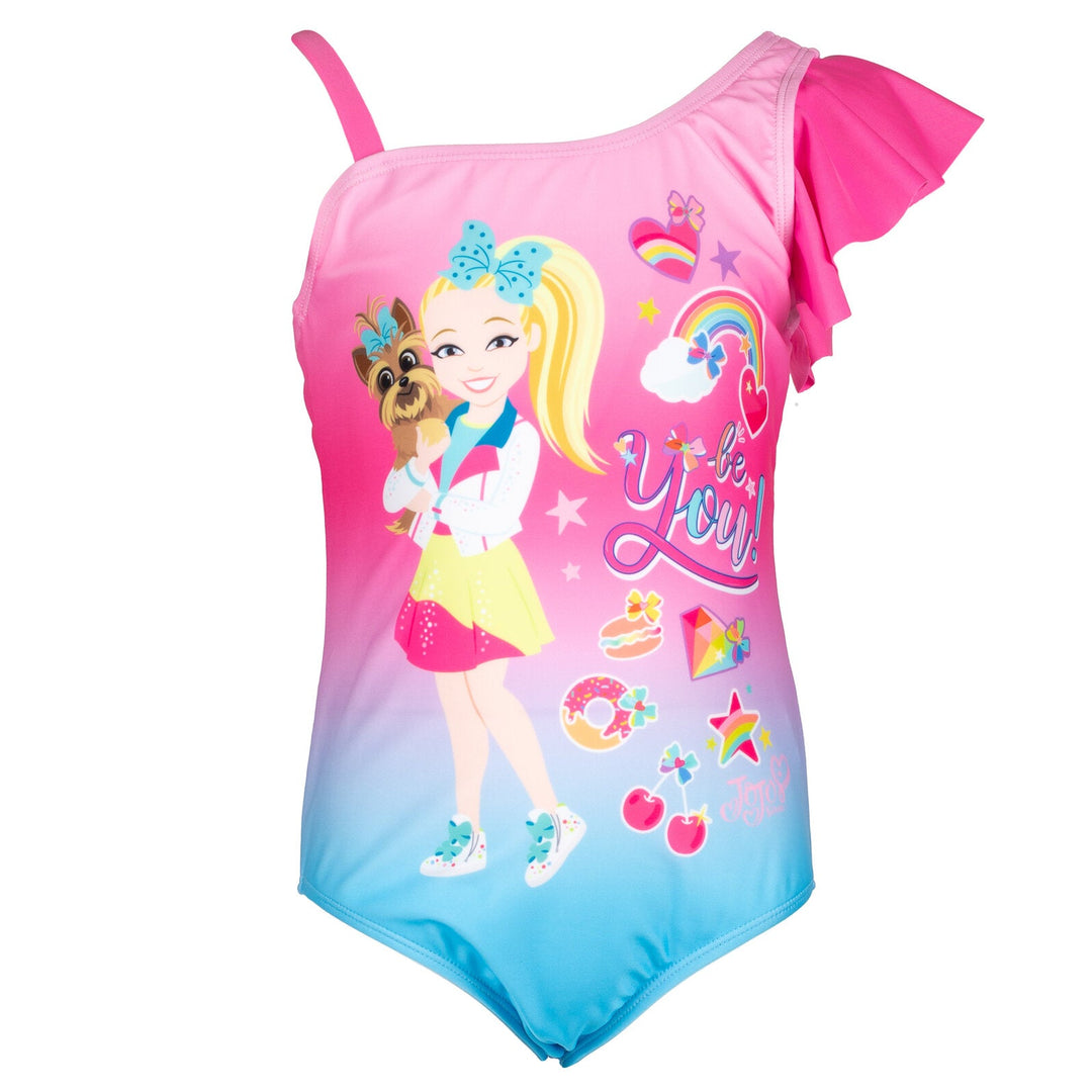 JoJo Siwa One Piece Bathing Suit Rash Guard Tankini Top and Bikini Bottom 4 Swimsuit Set - imagikids