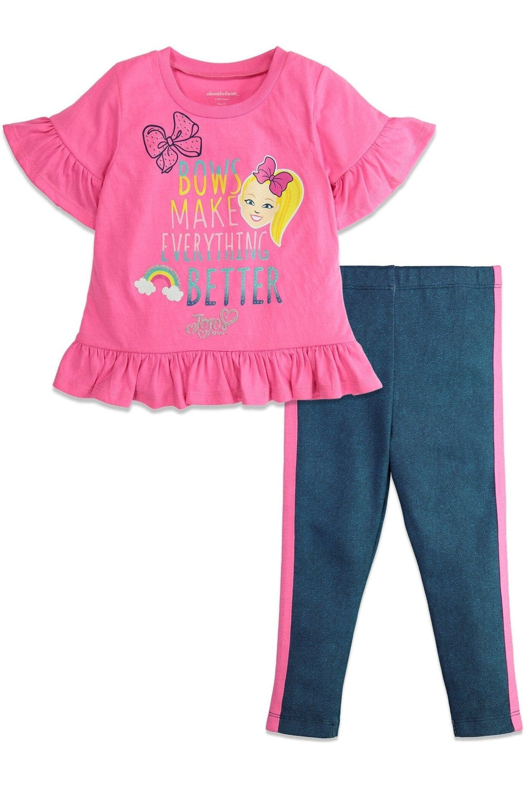 Jojo Siwa Ruffle Graphic T-Shirt & Leggings Set - imagikids