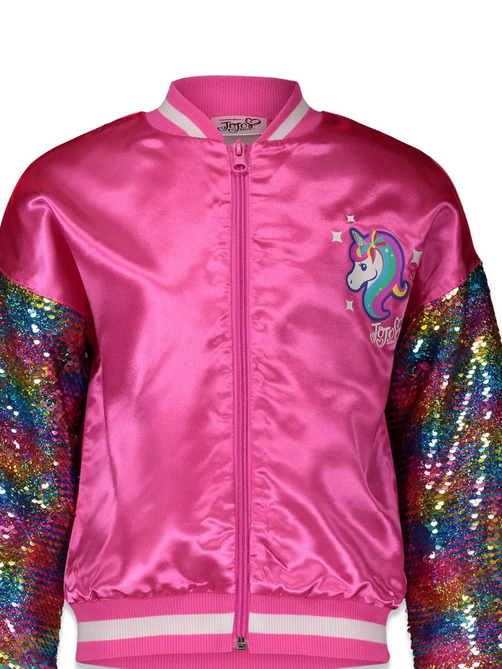 JoJo Siwa Sequin Zip Up Bomber Jacket - imagikids