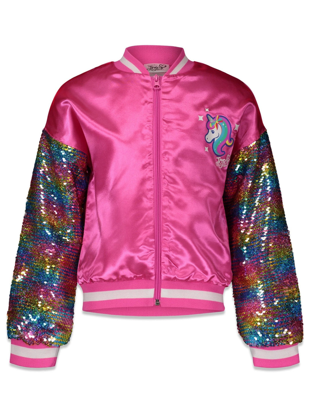 JoJo Siwa Sequin Zip Up Bomber Jacket - imagikids