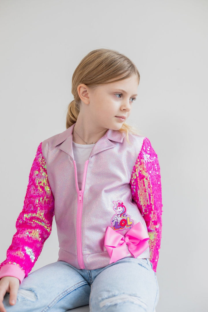 JoJo Siwa Unicorn Sequin Zip Up Jacket - imagikids