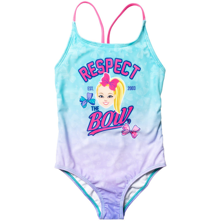 JoJo Siwa UPF 50+ One Piece Bathing Suit Bikini Top Rash Guard Skirt Bottom 5 Swimsuit Set - imagikids