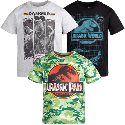 Jurassic Park 3 Pack Graphic T-Shirts - imagikids