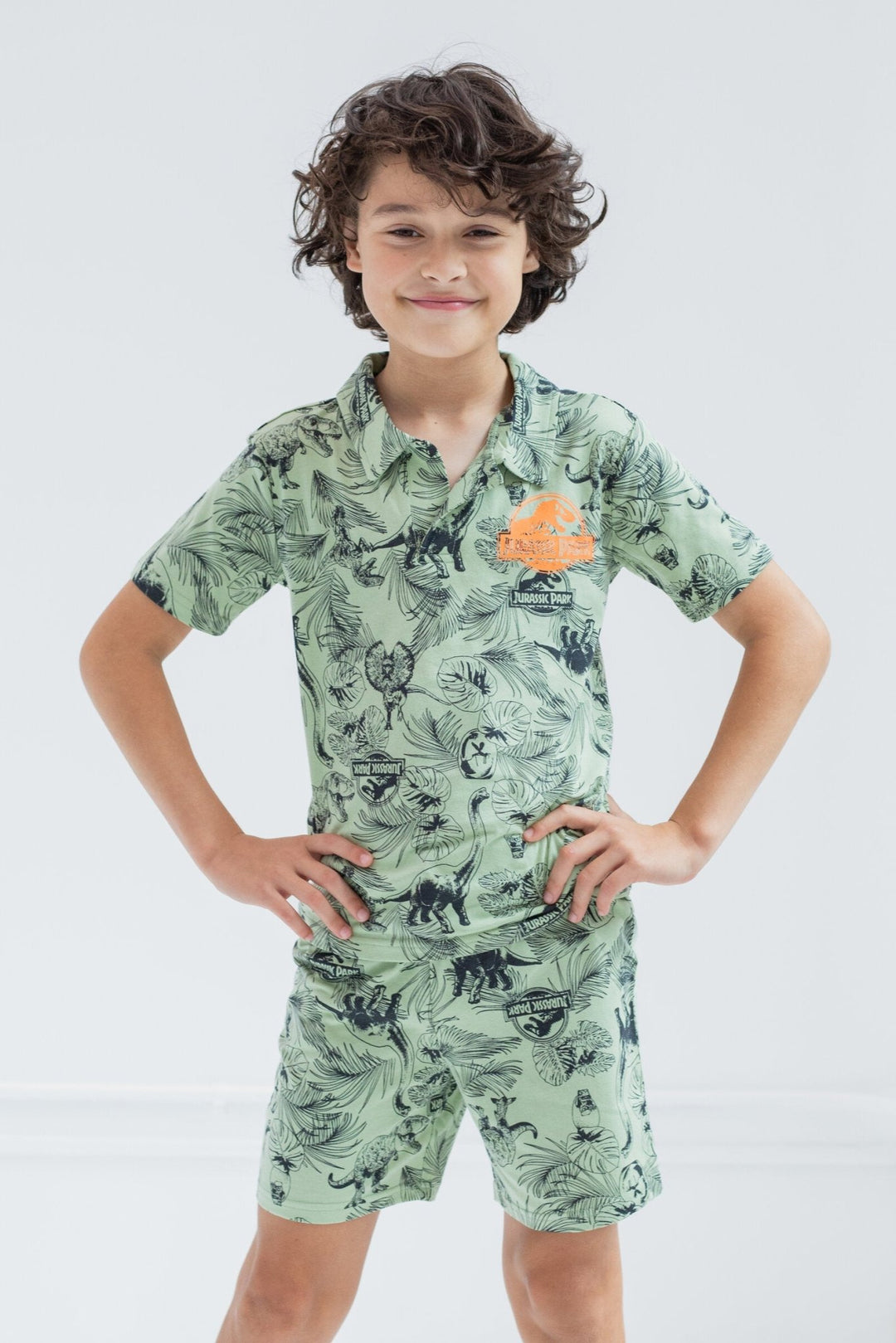 Jurassic Park T-Rex Polo Shirt and Shorts - imagikids