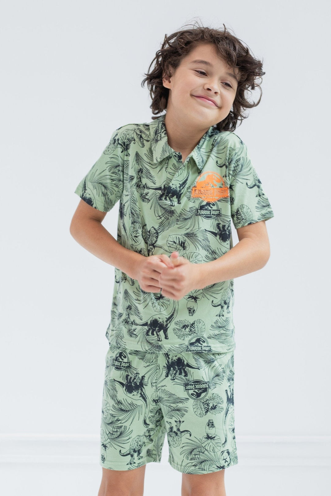 Jurassic Park T-Rex Polo Shirt and Shorts - imagikids