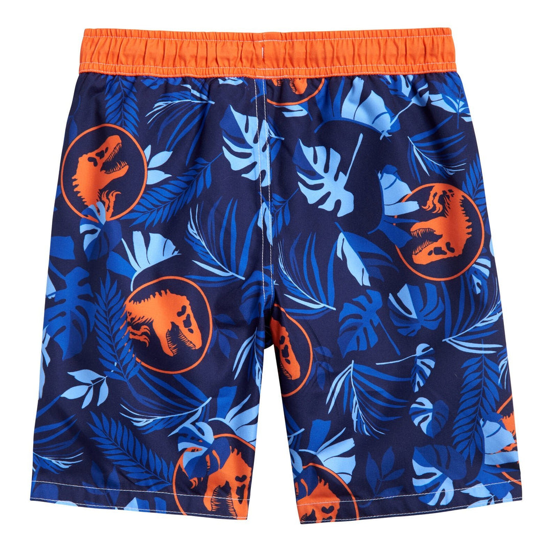 Jurassic Park T - Rex UPF 50+ Swim Trunks Bathing Suit - imagikids