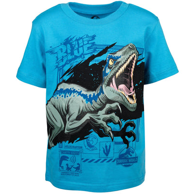 Jurassic World Jurassic World Dinosaur Blue (Dinosaur) T-Shirt and French Terry Shorts Outfit Set - imagikids