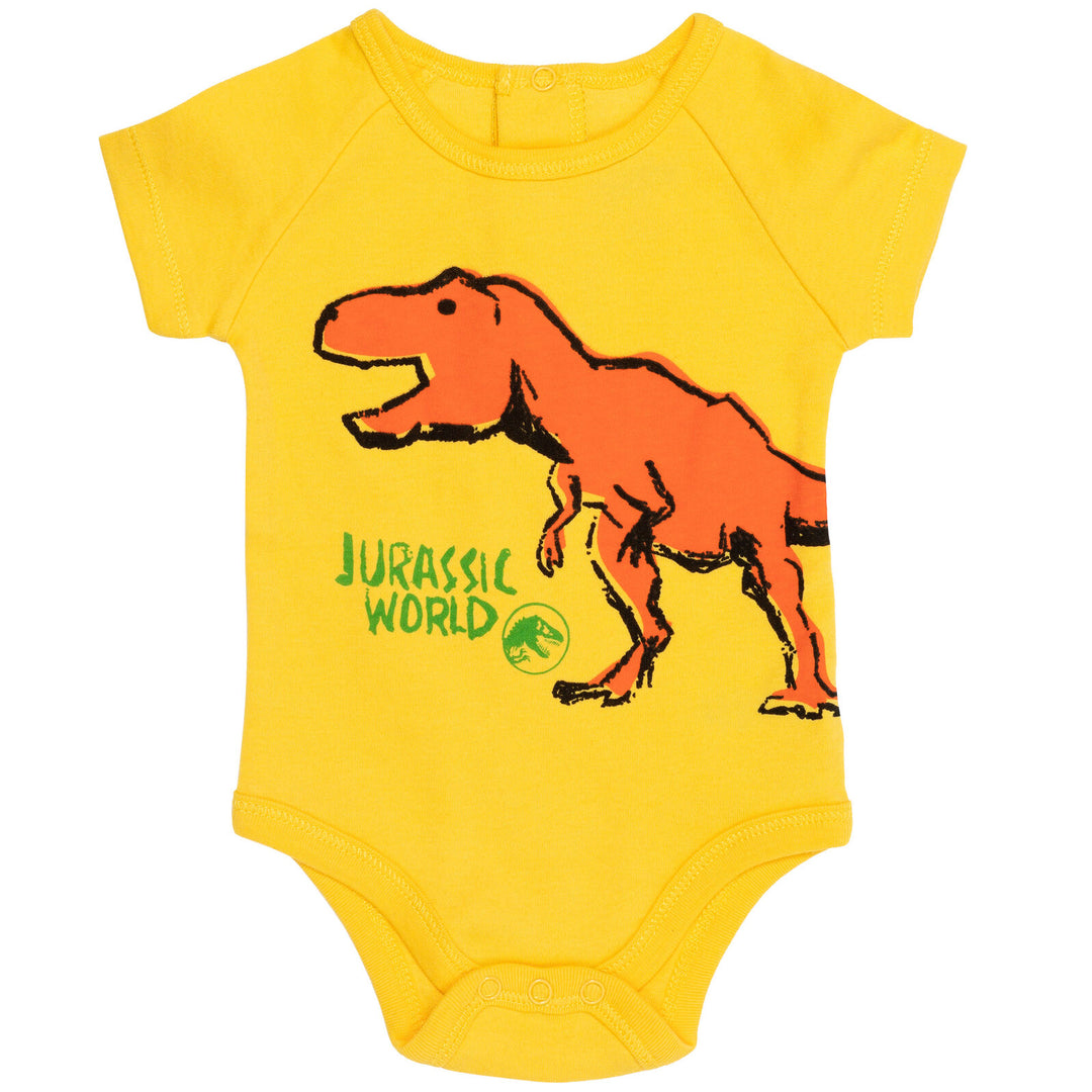 Jurassic World 3 Piece Outfit Set: Bodysuit Pants Hat