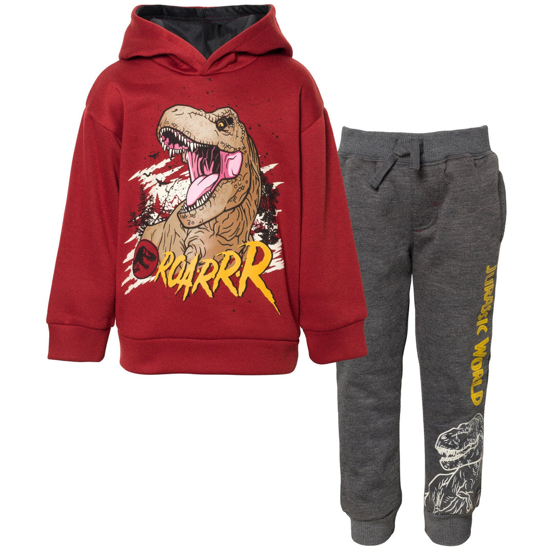 Jurassic World Jurassic World Dinosaur T-Rex Fleece Pullover Hoodie and Pants Outfit Set - imagikids