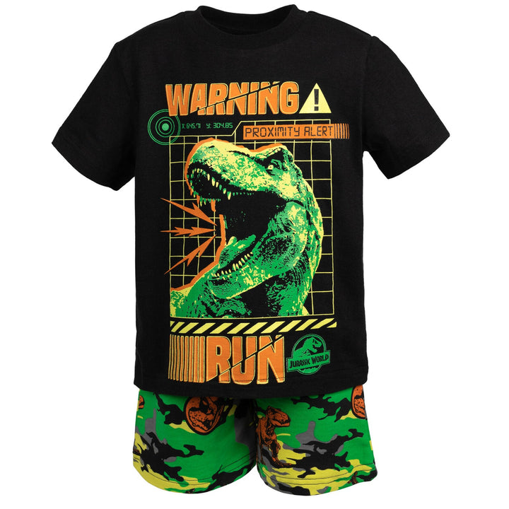 Jurassic World Jurassic World Dinosaur T-Rex T-Shirt and French Terry Shorts Outfit Set - imagikids