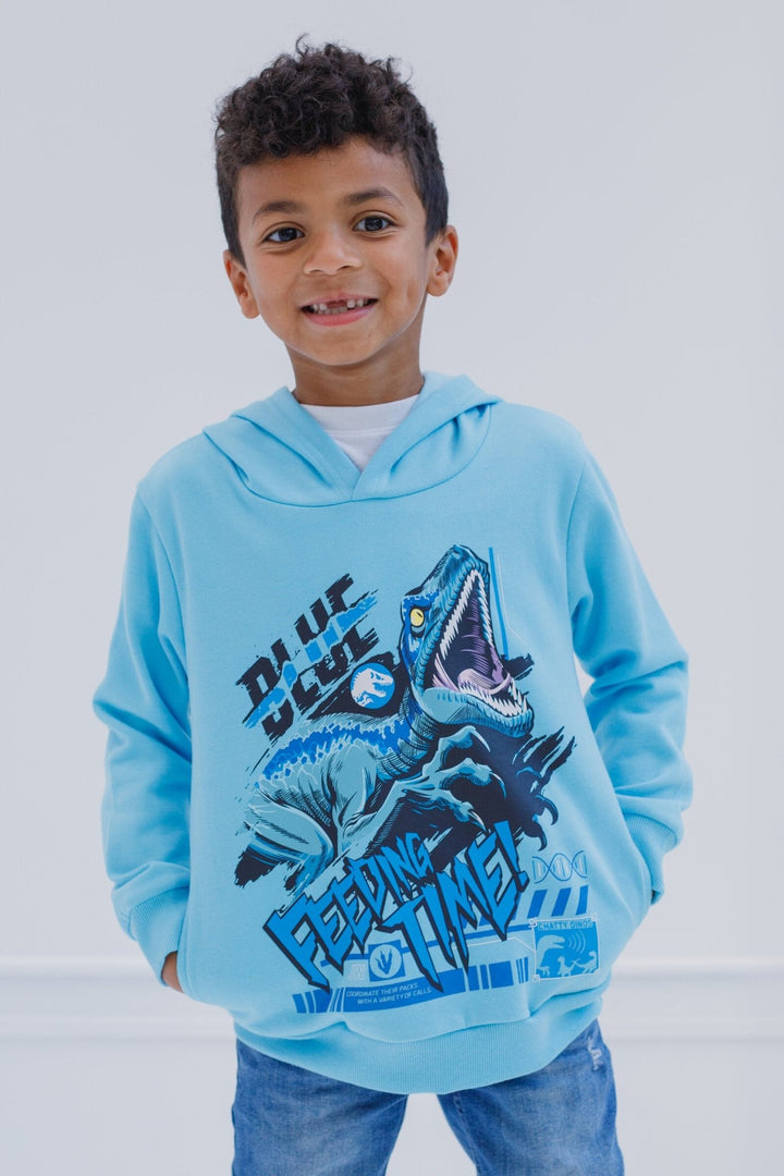 Jurassic World Park Blue (Dinosaur) Fleece Pullover Hoodie - imagikids