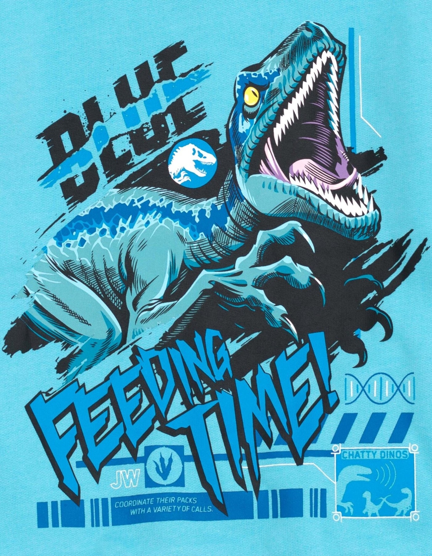 Jurassic World Park Blue (Dinosaur) Fleece Pullover Hoodie - imagikids