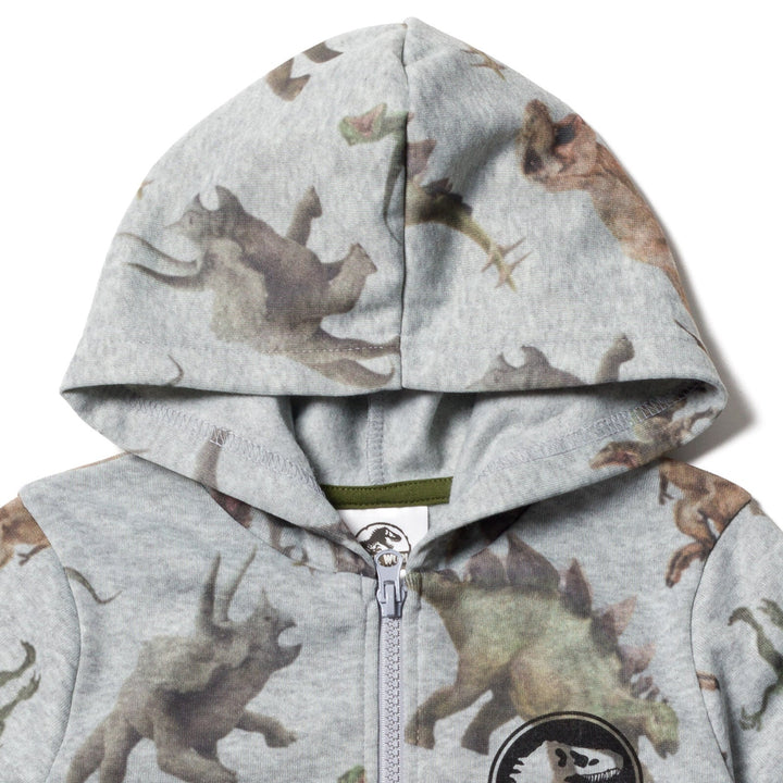 Jurassic World T-Rex Fleece Zip Up Hoodie Set - imagikids